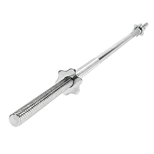 Barre d'haltères chromée filetée de 60 pouces Sunny Health & Fitness, diamètre d'haltères de 1 pouce avec colliers en anneau, routine d'entraînement en force, durable et...