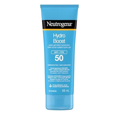 Lotion écran solaire Neutrogena Hydro Boost Water Gel avec SPF 50 à large spectre, hydratante résistante à l'eau et non grasse...