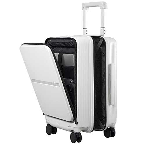 Hanke 20 pouces bagage à main valises à coque rigide approuvées par les compagnies aériennes avec roues et poche avant bagage TSA valise à main légère pour...