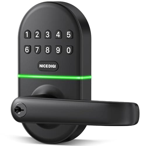 Serrure de porte à clavier intelligent avec poignée : entrée sans clé pour porte d'entrée par NICE DIGI, vendeur original