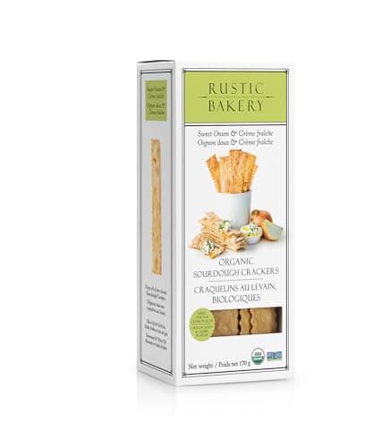 Pain plat au levain de boulangerie rustique – Crème fraîche à l'oignon doux, 170 g (lot de 1)