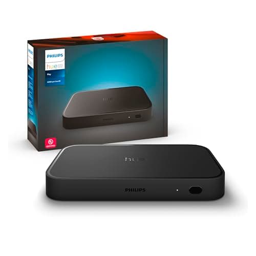 Philips Hue Play HDMI sync Box 8K - Synchronise jusqu'à 10 lumières Hue avec vos jeux vidéo, films et musique - Nécessite Hue Bridge - Prend en charge Dolby...