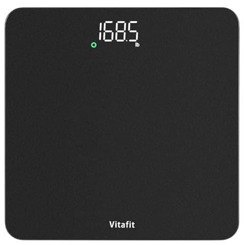 Vitafit Weight Scale, High Accuracy in 0.1lb by Our Professional Factory Since 2001, Digital Scale Body Weight LED and Step On, 3 AAA Batteries...