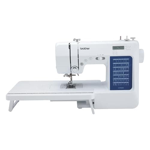 Brother CS7000X Computerized Sewing and Quilting Machine, 70 Built-in Stitches, LCD Display, Wide Table, 10 Included Feet, White