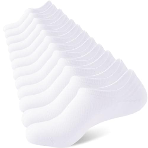 VoJoPi No Show Chaussettes pour hommes et femmes 6 paires fines coupe basse antidérapantes courtes en coton invisibles chaussettes décontractées quotidiennes