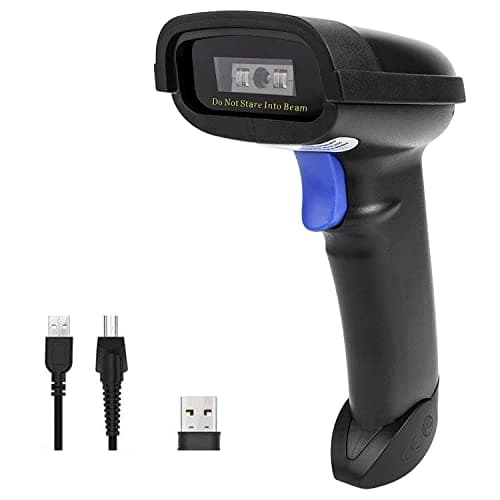 NETUM Bluetooth Barcode Scanner, Compatible with 2.4G Wireless & Bluetooth Function & Wired Connection, Connect Smart Phone, Tablet, PC, CCD Bar...