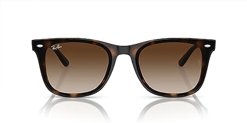 Ray-Ban Lunettes de soleil carrées RB4420 pour femme, Havane/Marron dégradé, 65 mm