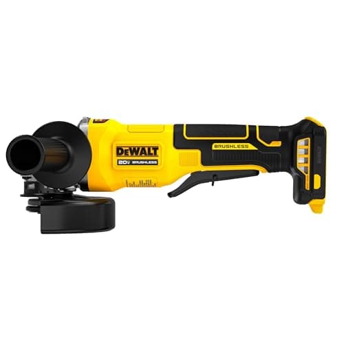 DEWALT Meuleuse sans fil 20 V MAX, 4 1/2 pouces, avec interrupteur à palette, outil seul (DCG408B)