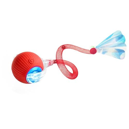 Jouets interactifs pour chats d'intérieur - Jouet pour chat automatique avec roulement automatique, bruit d'oiseau, évitement d'obstacles, 3 vitesses - Exercice pour chat rechargeable par USB...