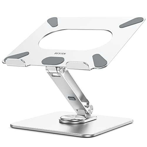 BESIGN LSX7 Laptop Stand with 360° Rotating Base, Ergonomic Adjustable Notebook Stand, Riser Holder Computer Stand Compatible with Air, Pro, Dell,...