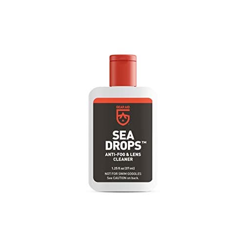 GEAR AID Sea Drops Anti-buée et nettoyant pour masques de plongée et de plongée avec tuba, 1,25 fl oz