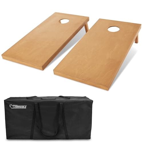 GoSports 4 ft x 2 ft Regulation Size Wooden Cornhole Boards Set - Includes Carrying Case - Full Regulation Size Bean Bag Toss Boards