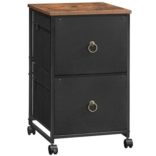 HOOBRO 2-Drawer Mobile File Cabinet, Vertical Filing Cabinet, Filing Cabinet for Home Office, Rolling Printer Stand, A4/Letter-Sized, Nonwovens...