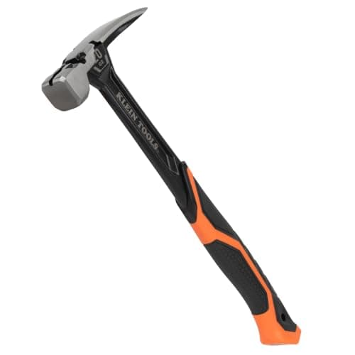 Klein Tools H80920S Marteau de charpentier à face lisse avec griffe droite, acier forgé de 20 onces, arrache-clou magnétique et face de frappe carrée extra-large
