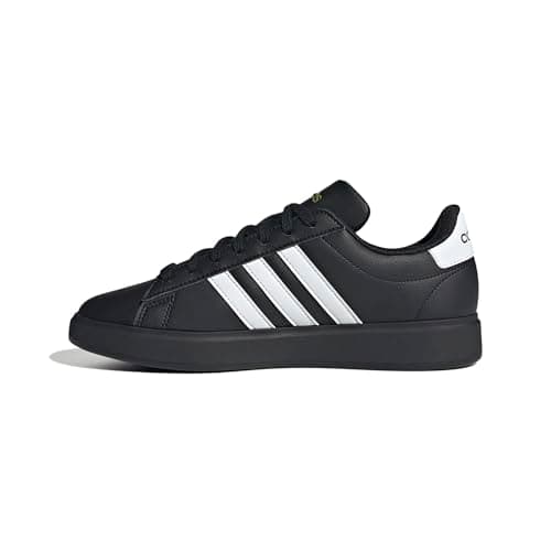 Adidas Grand Court 2.0 pour femme, noir/blanc/or métallisé, 4.5