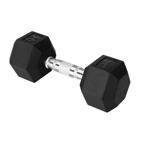 Cast Iron - Chrome Grip Hex Dumbbell - 20 lbs - Single