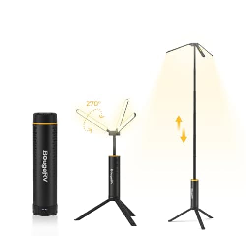 BougeRV Telescopic Camping Light, 15600mAh Rechargeable Lantern, Portable Camping Light, 1000x3 Lumens Rotatable Camping Light for Tent, Emergency,...