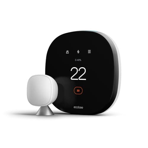 Ecobee Thermostat intelligent avec commande vocale – Thermostat Wifi programmable – Fonctionne avec Siri, Alexa, Google Assistant – Thermostat intelligent pour la maison