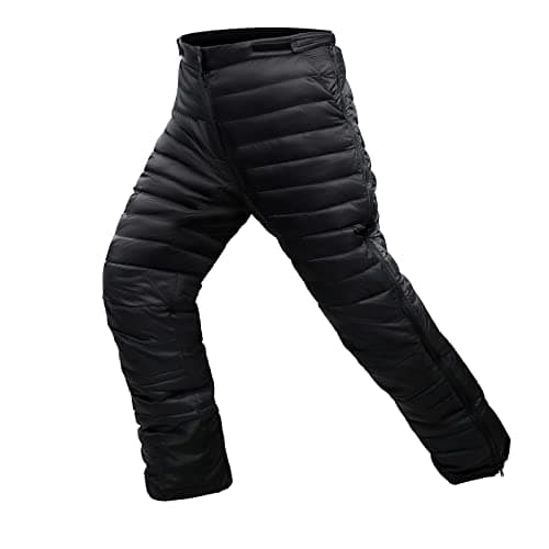 Tapasimme Pantalon d'hiver ultra chaud pour homme - Pantalon de neige isolé coupe-vent - Taille haute - Sac de rangement (XX-Large, Noir)