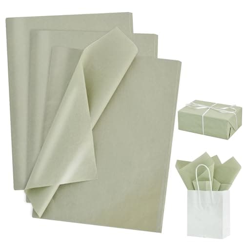 RIBBOOO 100 Sheets Sage Tissue Paper 14"x20" Gift Wrap Tissue Paper Bulk for DIY Project Gift Bags Gift Wrapping Weddings Valentines Easter...