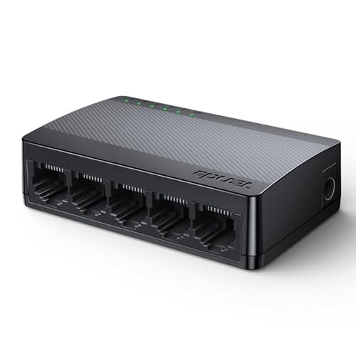 Commutateur Ethernet non géré Gigabit Tenda 5 ports, répartiteur Ethernet, hub réseau, 5 ports 10/100/1000 Mbps, Plug & Play, support de bureau et mural...