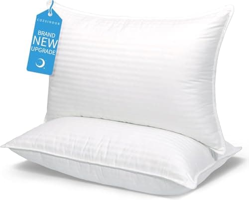 COZSINOOR Oreillers Queen Size 2 Pack - Oreillers de lit pour dormir Oreiller rafraîchissant de qualité hôtelière en microfibre alternative remplie pour les côtés, le dos et...