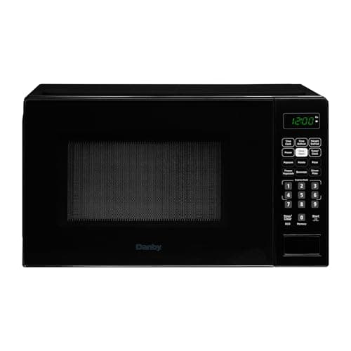 Danby DBMW0721BBB 0.7 Cu. Ft. Countertop Microwave, 700W, 10 Power Levels, 6 Auto-Cook Presets, Express Cook + 30 Sec, Auto Defrost & Child Lock,...