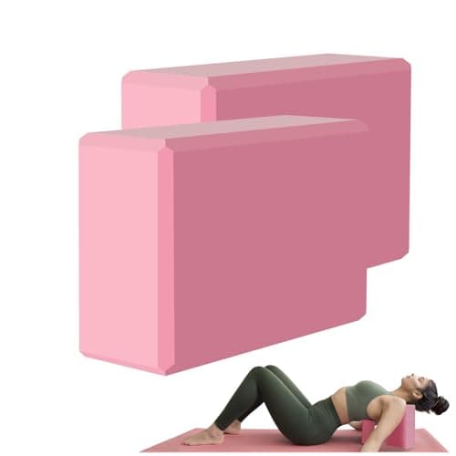MBKHFLL Yoga Blocks - Supportive Latex-Free Eva Foam - Soft Non-Slip Surface with Beveled Edges for Yoga, Pilates, Meditation - Yoga Accessories...