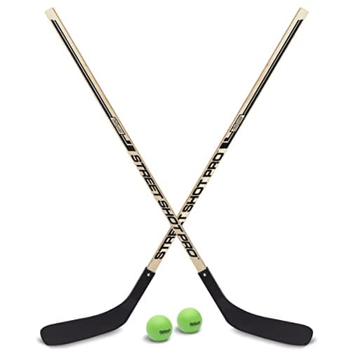 GoSports Street Hockey, Choose Between Street Hockey Goal Set with Sticks, or Street Hockey Sticks (2 Pack)