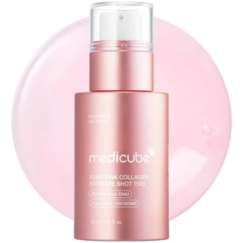 Sérum de tir d'exosomes de collagène rose PDRN medicube 7 500 PPM | Booster de peau liquide | Exosome, ADN PDRN de saumon, spicules | Teint irrégulier, soin des pores,...