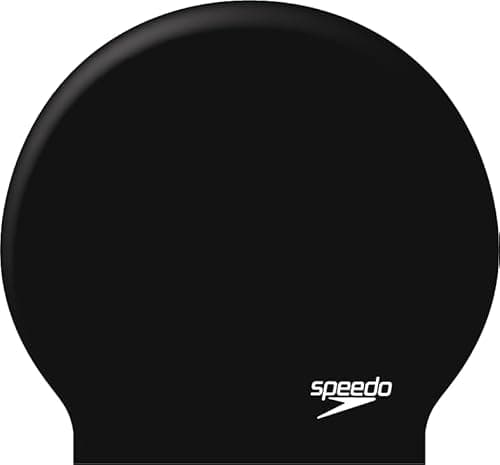 Speedo Bonnet de Bain Volume Protecteur en Silicone pour Cheveux Longs Unisexe Adulte - Noir, XL