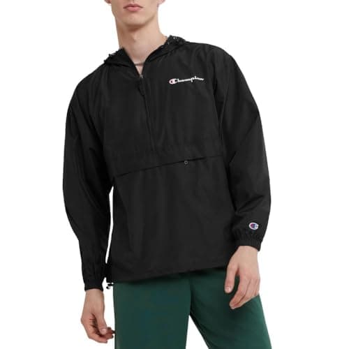 Champion Veste d'extérieur pliable pour homme, noir, taille L