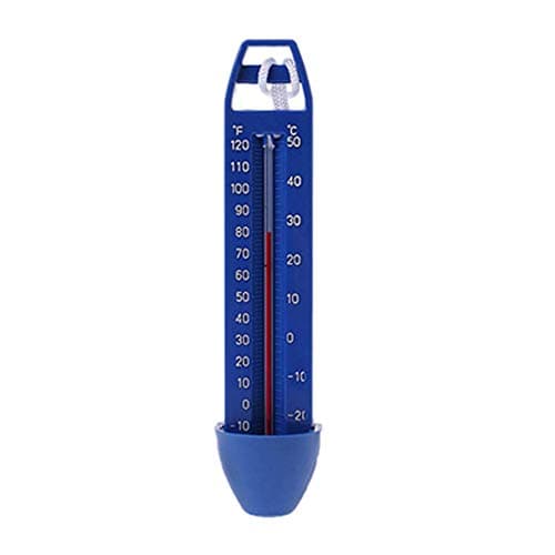Thermomètre de température de l'eau, thermomètre d'étang, thermomètre de piscine avec ficelle, résistant aux chocs, pour l'extérieur et l'intérieur