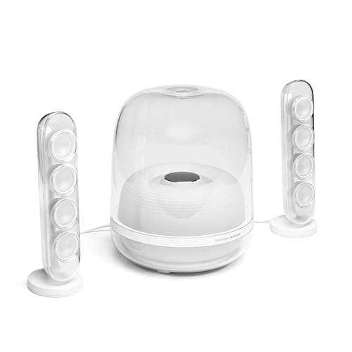 Harman Kardon SoundSticks 4 Bluetooth Speaker System, White (HKSOUNDSTICK4WHTAM)