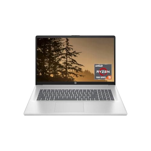 PC portable HP 17 pouces, AMD Ryzen 5 7430U, 16 Go DDR4-3200, 512 Go SSD, carte graphique AMD Radeon, FHD (1920 x 1080), IPS, caméra True Vision HD avec confidentialité...