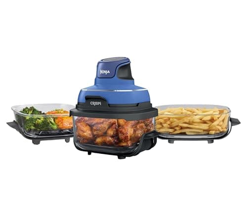 Ninja Crispi 5-in-1 Portable Glass Air Fryer Cooking System, 1500W, 6-Cup, 4-Quart & 2.5-Quart TempWare Containers With Lids, Microwave, Freezer &...