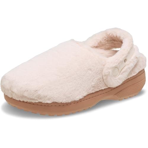 Crocs Sabots classiques inoubliables unisexes pour adultes, pantoufles pelucheuses, quartz, 9 femmes/7 hommes