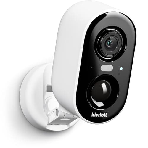Caméra de sécurité domestique magnétique Kiwibit Audio amélioré sans fil et images 2K, caméra à batterie à installation facile avec détection de mouvement intelligente AI PIR,...