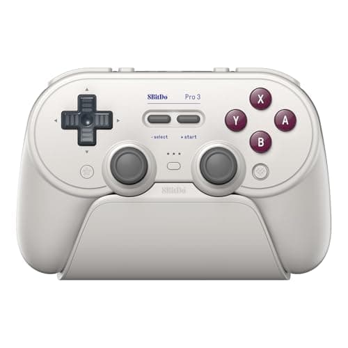 Contrôleur Bluetooth 8BitDo Pro 3 pour Switch/Switch 2 – Joysticks TMR, boutons ABXY échangeables, boutons Pro Back, station de chargement, effet Hall...