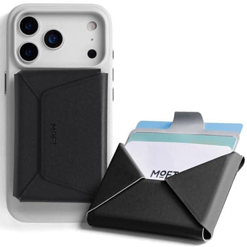 Portefeuille MOFT Magsafe, porte-cartes magnétique mince 8, portefeuille à champ pression avec conception à tirer pour accéder, blocage RFID, cuir MOVAS Veagn minimaliste...