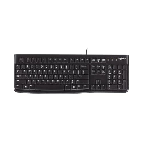 Prix le plus bas en 30 jours | Clavier filaire Logitech K120 pour Windows, USB Plug-and-Play, pleine taille, résistant aux éclaboussures, Cu...