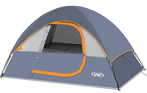 Camping Tent 2 Person, Waterproof Windproof Tent with Rainfly Easy Set up-Portable Dome Tents for Camping (Gray)