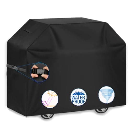 Grill Cover, 52 inch BBQ Gas Grill Cover for Outdoor Grill, Waterproof, Anti-UV, Rip-Proof, Fade Resistant Material, Barbecue Cover with...