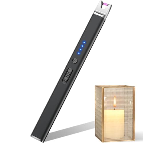 Electric Candle Lighter USB C Rechargeable BBQ Lighter Long Reach, Electronic Arc Plasma Lighter Flameless and Windproof for Candles, Grill Stove,...