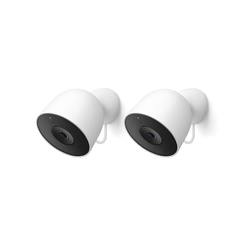 Google Nest Cam Outdoor (Wired, 2nd gen) - 2K Video and Gemini - 2-Pack