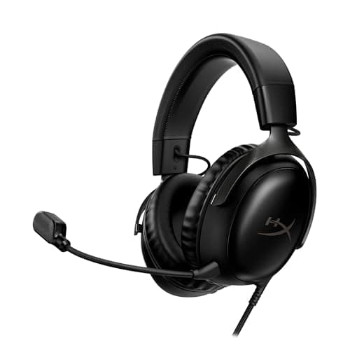 HyperX Cloud III – Wired Gaming Headset, PC, PS5, Xbox Series X|S, Angled 53mm Drivers, DTS Spatial Audio, Memory Foam, Durable Frame, Ultra-Clear...