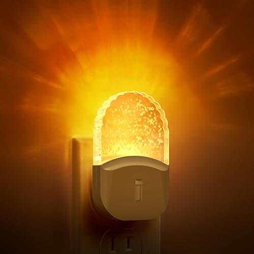 Plug in Night Light [2 Pack], Night Lights Plug Into Wall, Amber Night Light, Warm Night Light, 1800K, Dusk to Dawn Sensor, Adjustable Brightness...