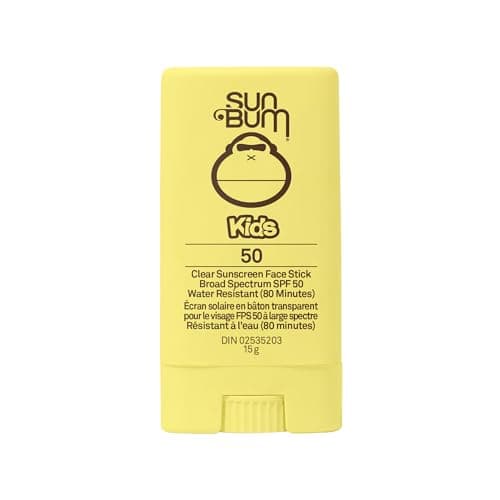 Stick solaire pour le visage Sun Bum Kids SPF 50 - Protection UVA/UVB à large spectre - Végétalien et sans oxybenzone/octinoxate - 13 g