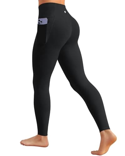 QUEENIEKE BareLuxe Leggings pour femmes avec poches 25" sans couture avant taille haute pantalon de yoga d'entraînement de gymnastique collants doux au beurre contrôle du ventre...