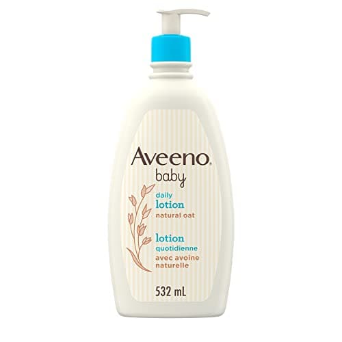 Aveeno Baby Lotion Hydratante quotidienne - Formule d'avoine naturelle pour peaux sensibles, 532 ml - Lotion corporelle protectrice douce et sans parfum avec jusqu'à...